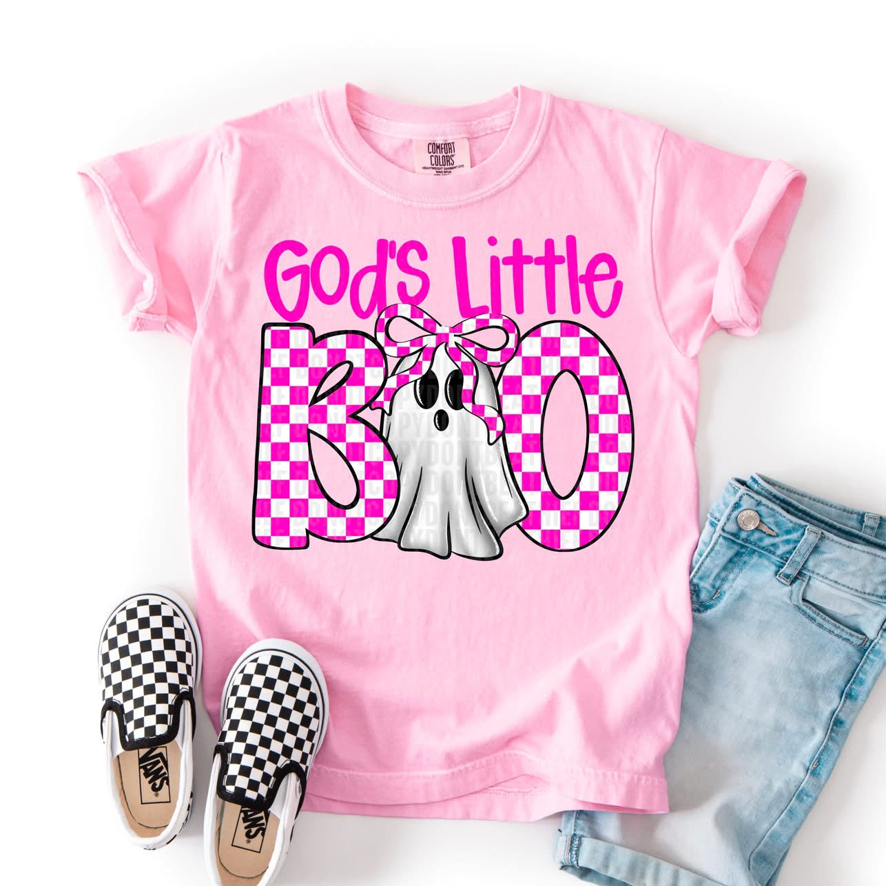 Youth God’s Little Boo Pink Checkered (SDD)