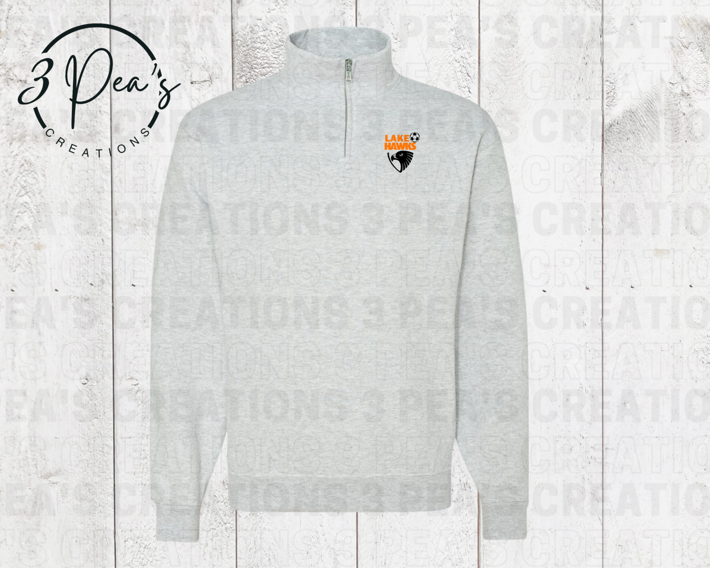 Lake Hawks Embroidered 1/4 Zip Sweatshirt
