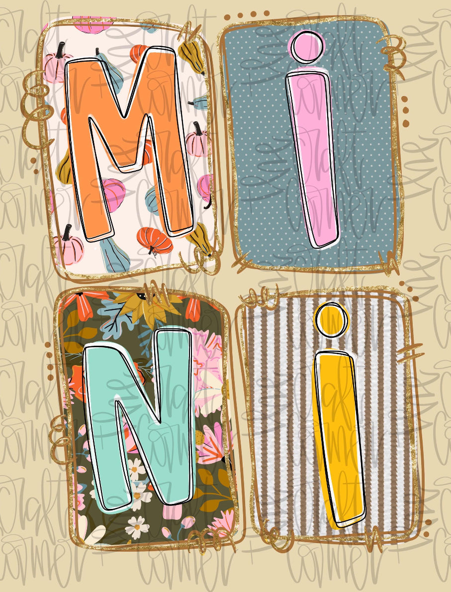 Youth Mini Fall Them Letters (TCC)