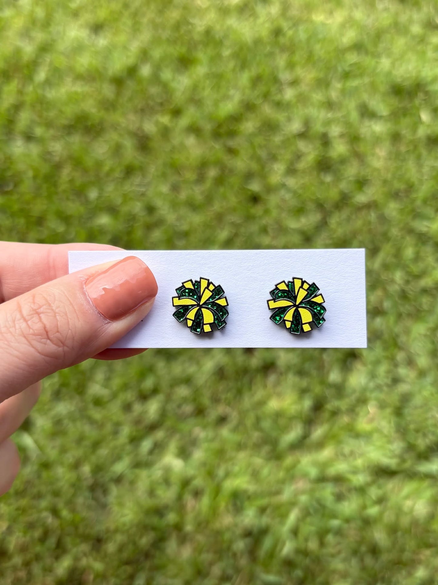Pom Pom Stud Earrings