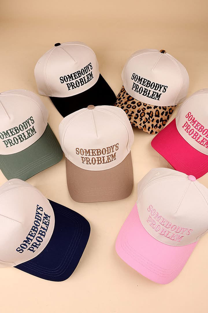 Colorful Brim Embroidered Hats