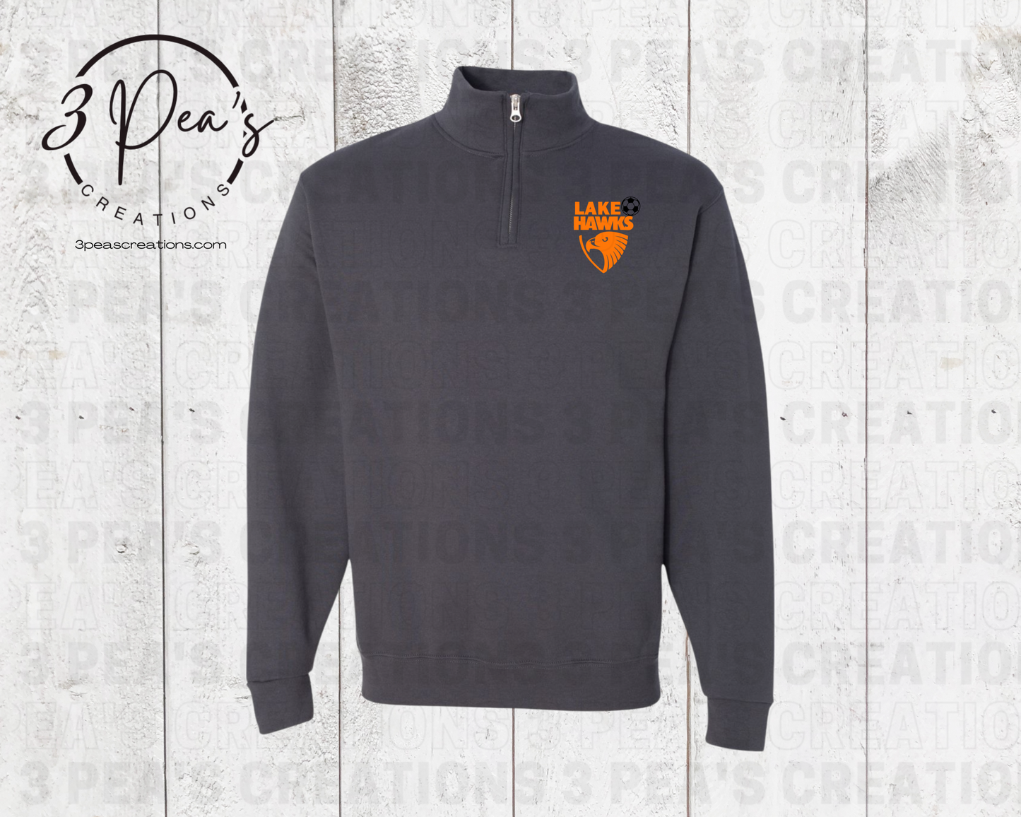 Lake Hawks Embroidered 1/4 Zip Sweatshirt