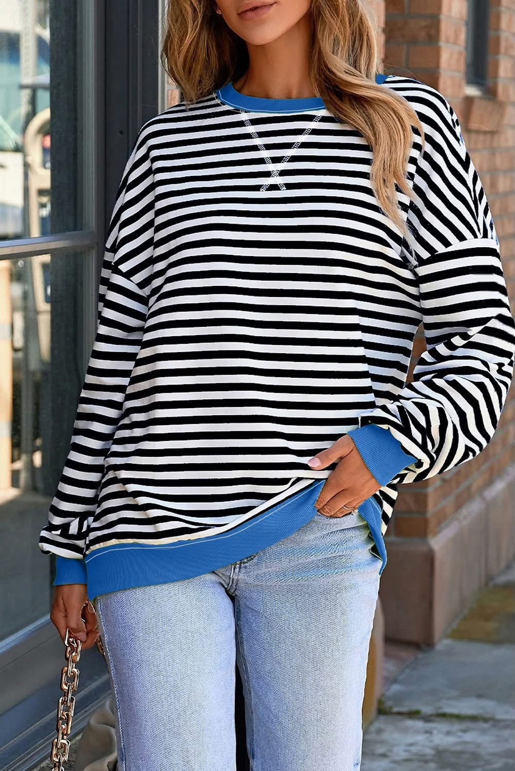 Stripe Contrast Shirt