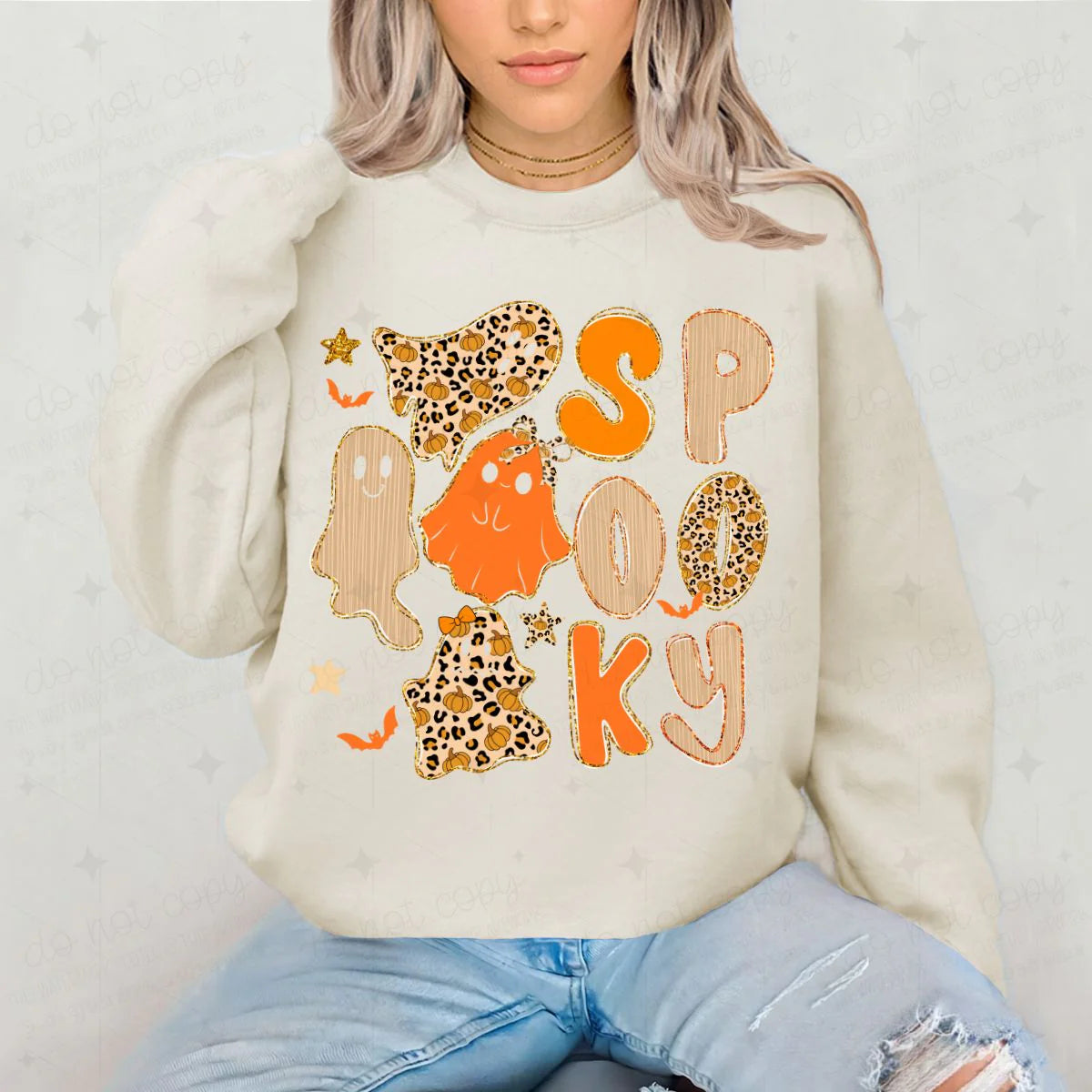 Gildan Softstyle Spooky Leopard Orange/Gold