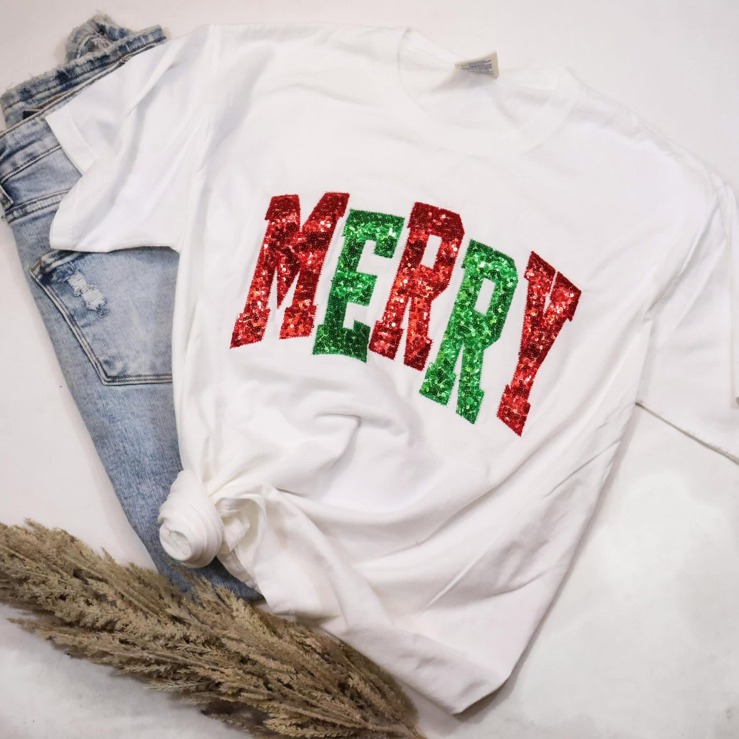 Merry Red and Green Embroidery