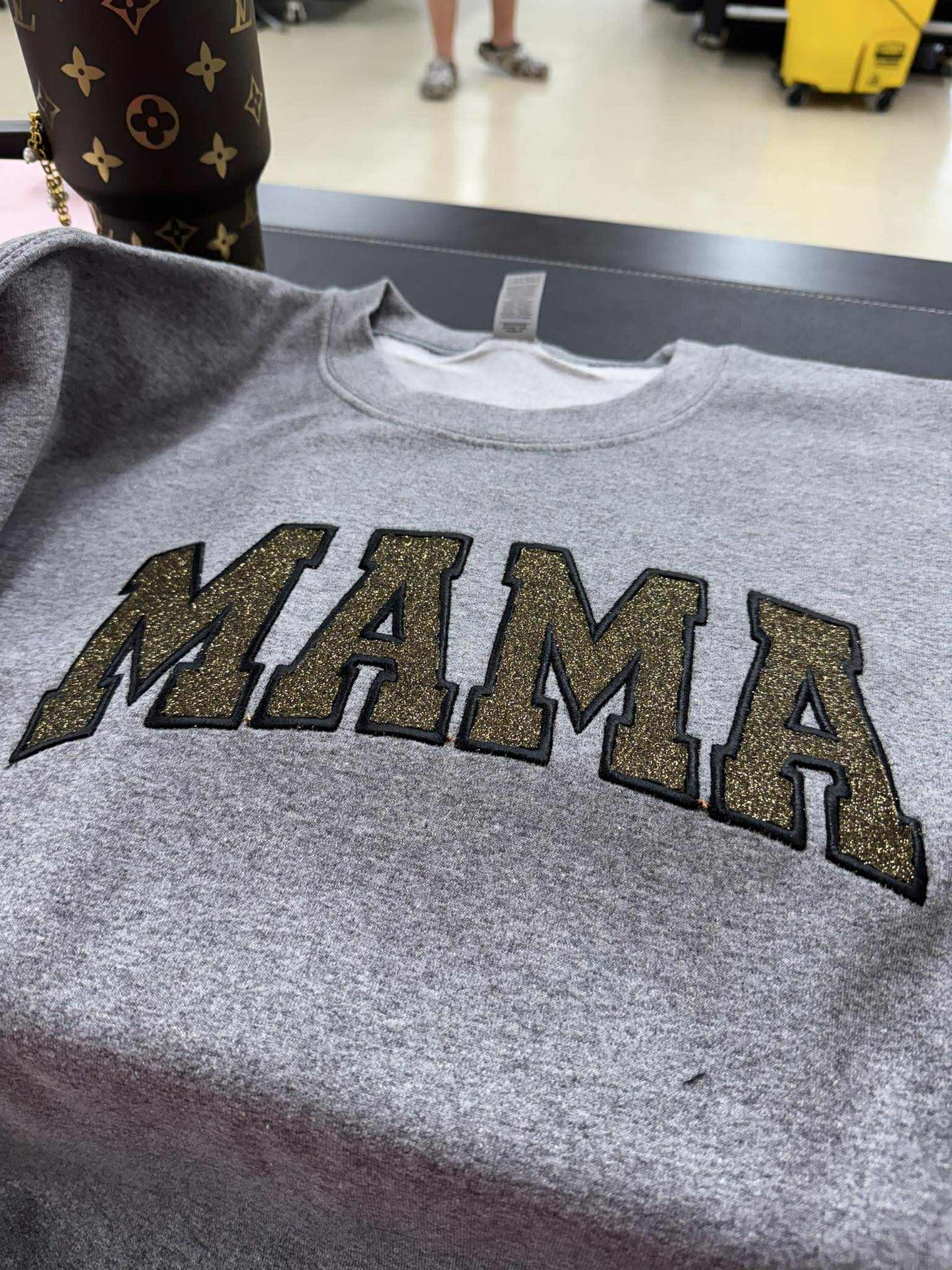 Glitter Title Block Embroidery without Sleeve