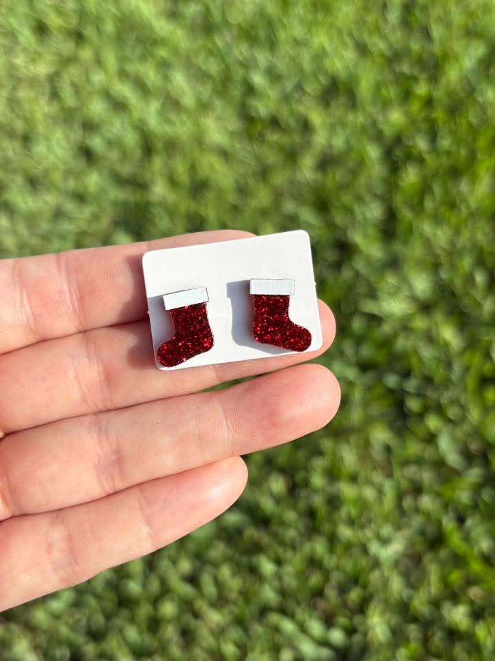 Glitter Stocking Studs