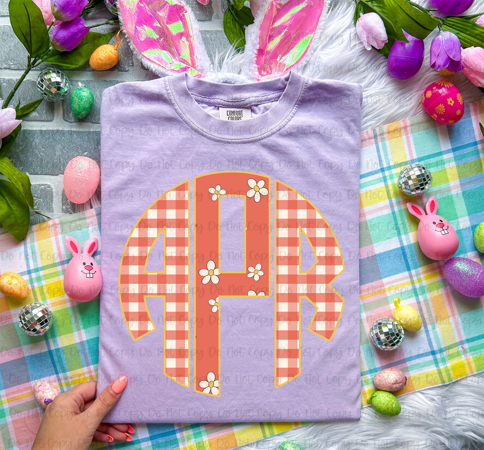 Floral & Plaid Monogram (OC)