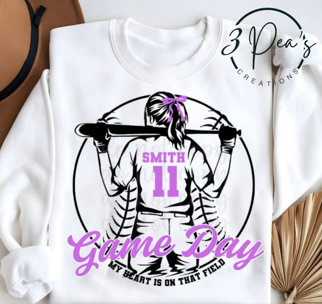Custom Ponytail Softball Player