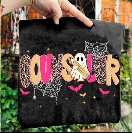 Counselor Leopard Pink/Gold Font Spiderweb (E)
