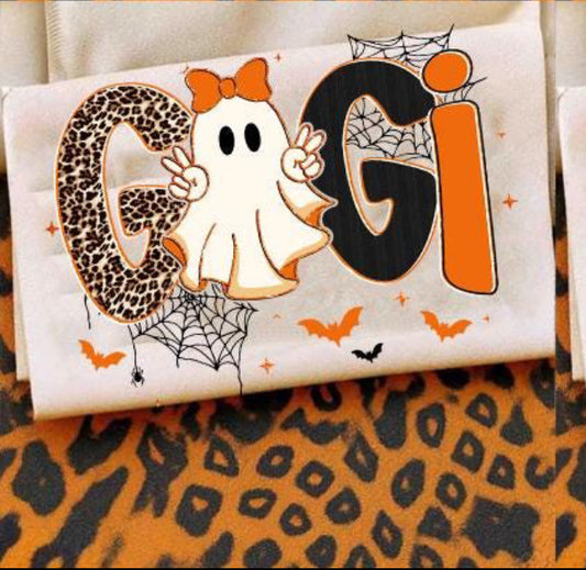 Gigi Leopard Orange/Gold Font Spiderweb (E)