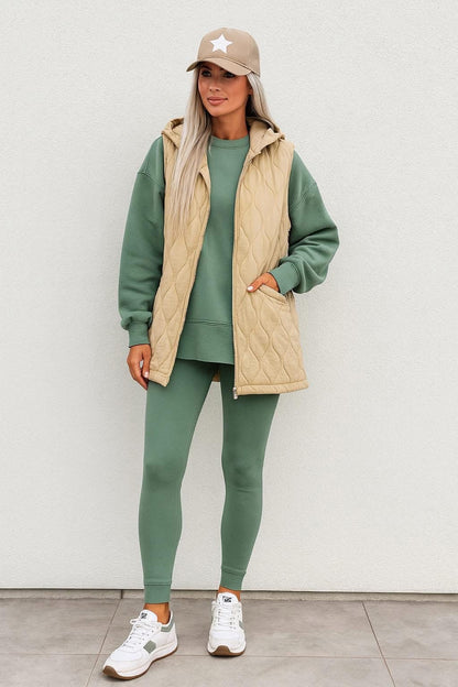 Green Cozy Outfit and Vest