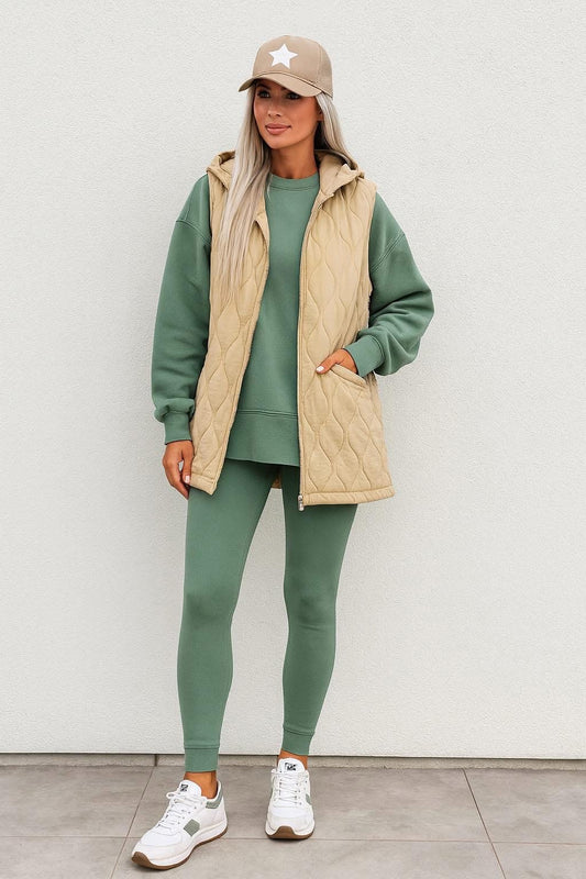 Green Cozy Outfit and Vest