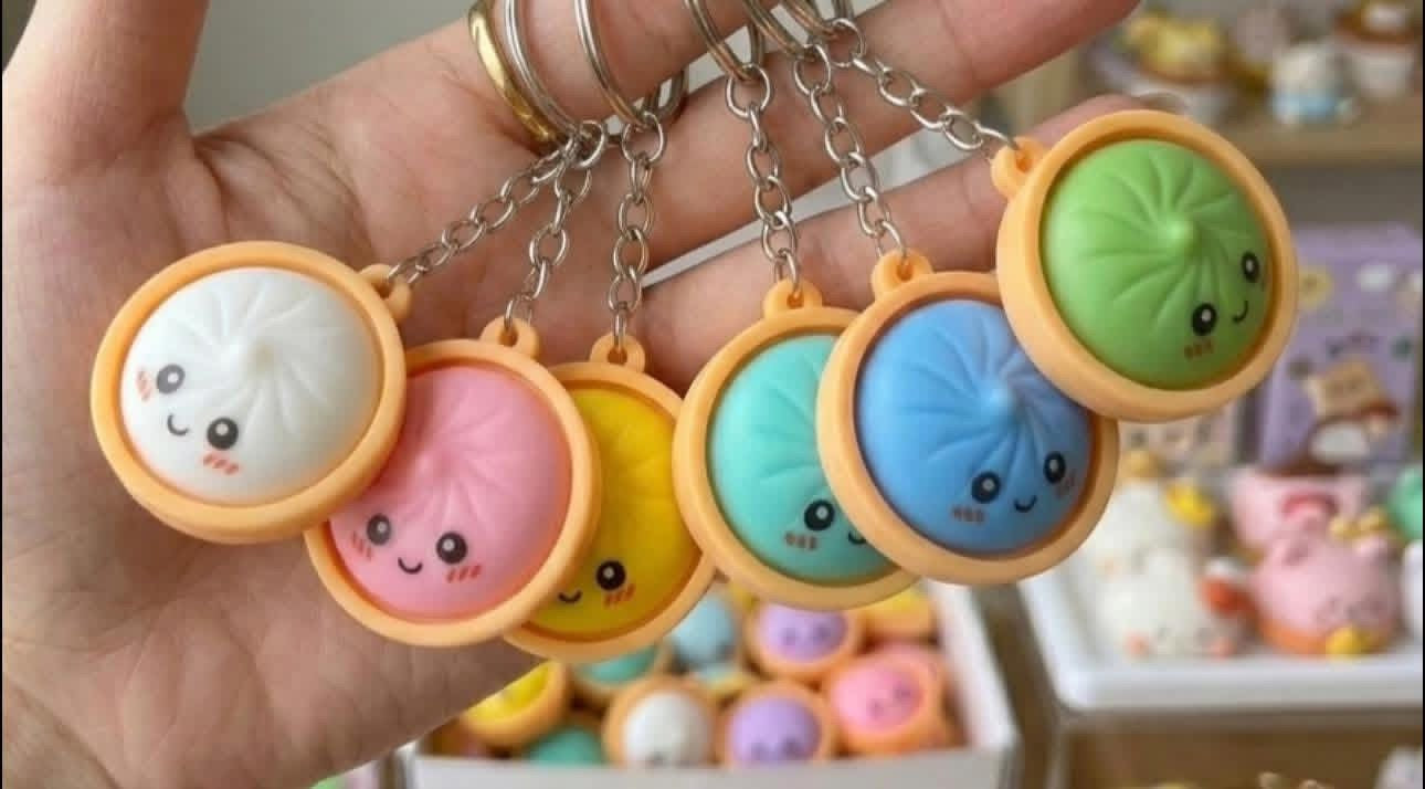 Dumpling Key Chain