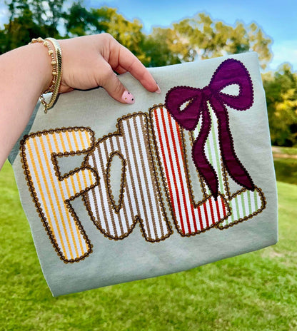 Fall Seersucker with Bow