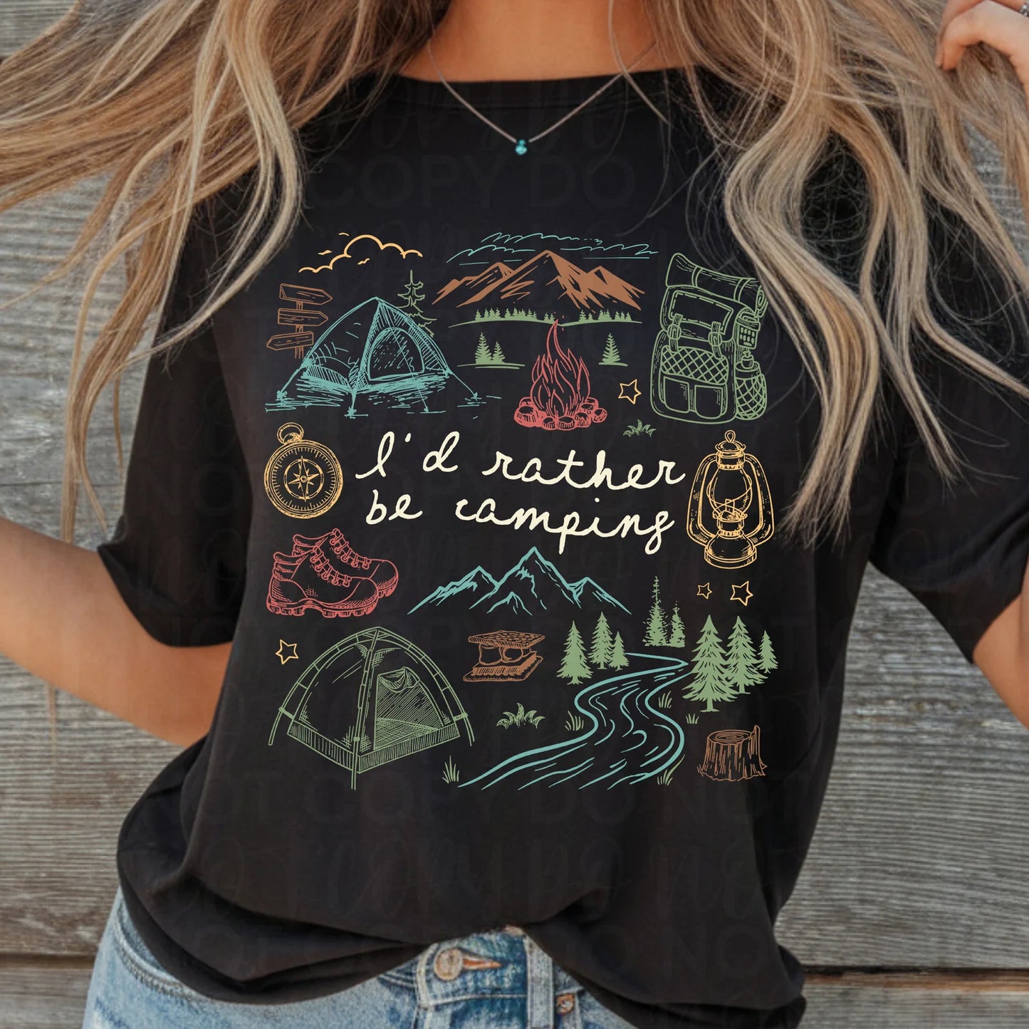 I’d Rather Be Camping Doodle