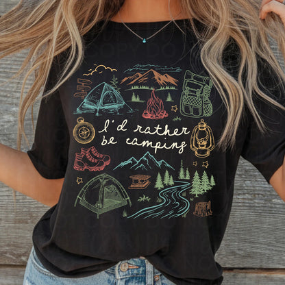 I’d Rather Be Camping Doodle