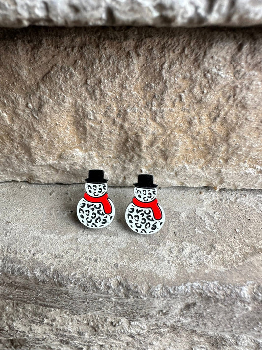 Leopard Snowman Stud
