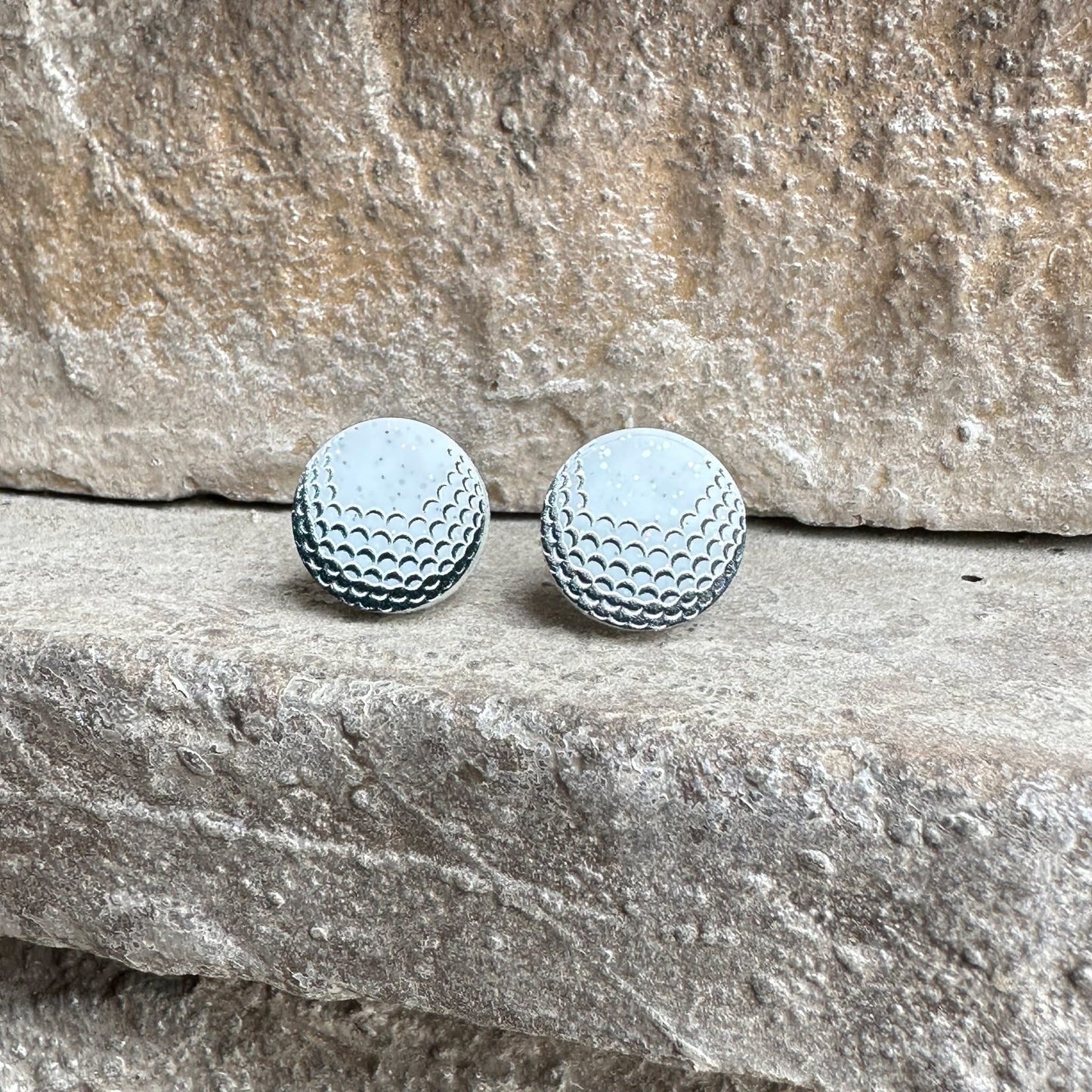 Golf Glitter Studs