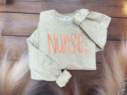 Nurse with Little Heart Embroidery
