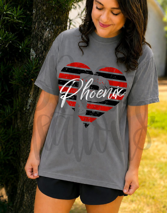 Phoenix Striped Heart
