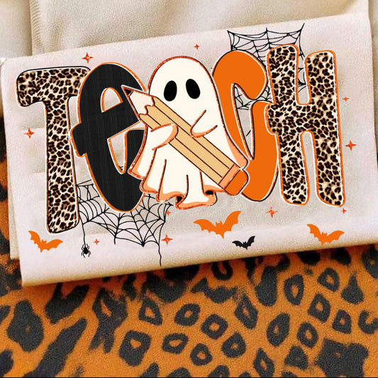 Teach Leopard Orange/Gold Font Spiderweb (E)