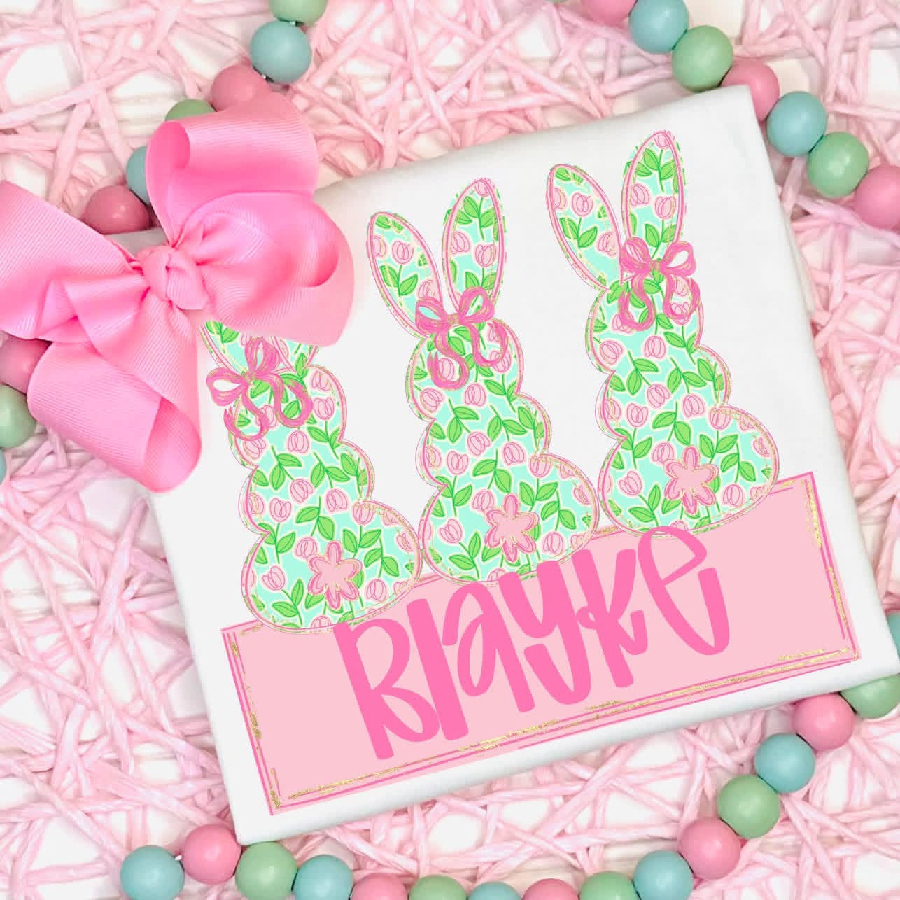Toddler Girl Bunny Name Plate