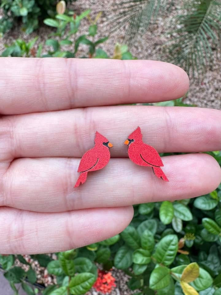 Cardinal Studs