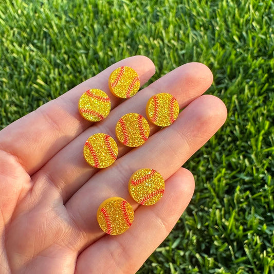 Glitter Softball Studs