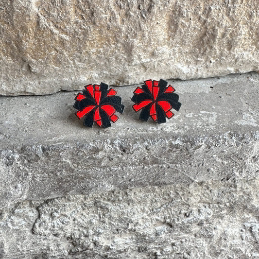 Pom Pom Stud Earrings
