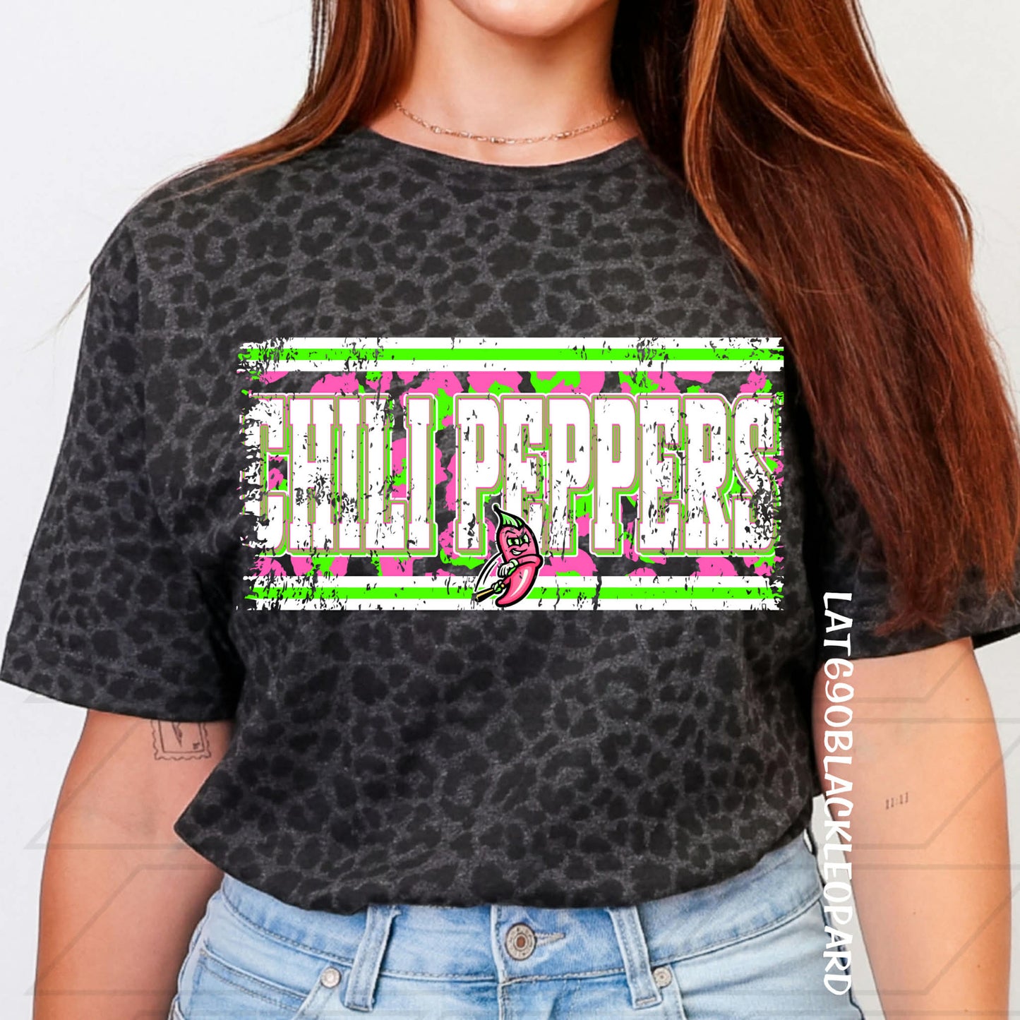 Cosmic Chili Peppers Stripe Leopard