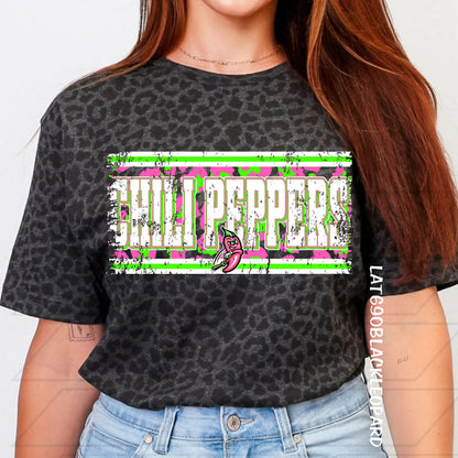 Cosmic Chili Peppers Stripe Leopard