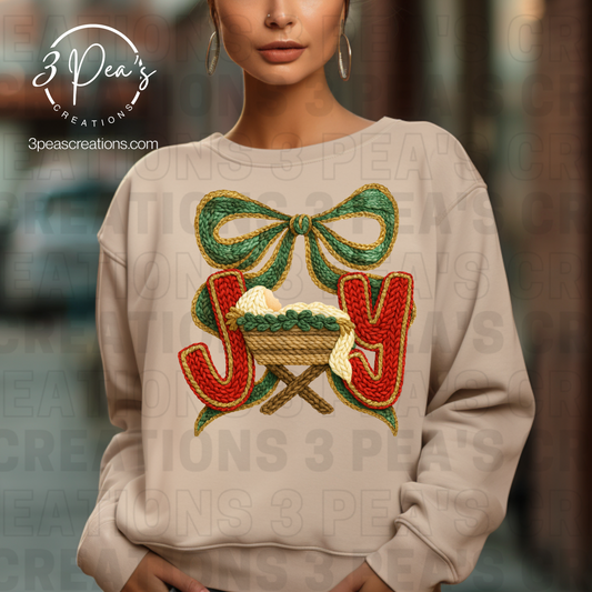 Joy Baby Jesus Faux Yarn