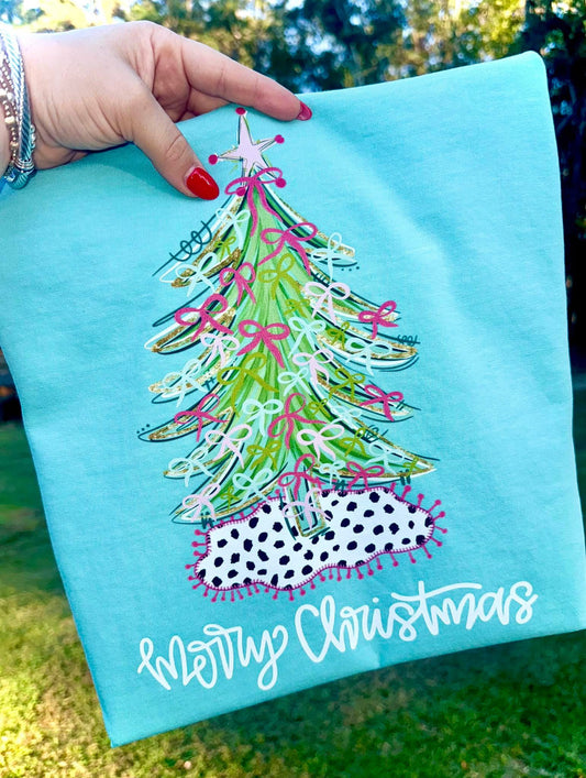 Christmas Tree with Dalmatian Skirt