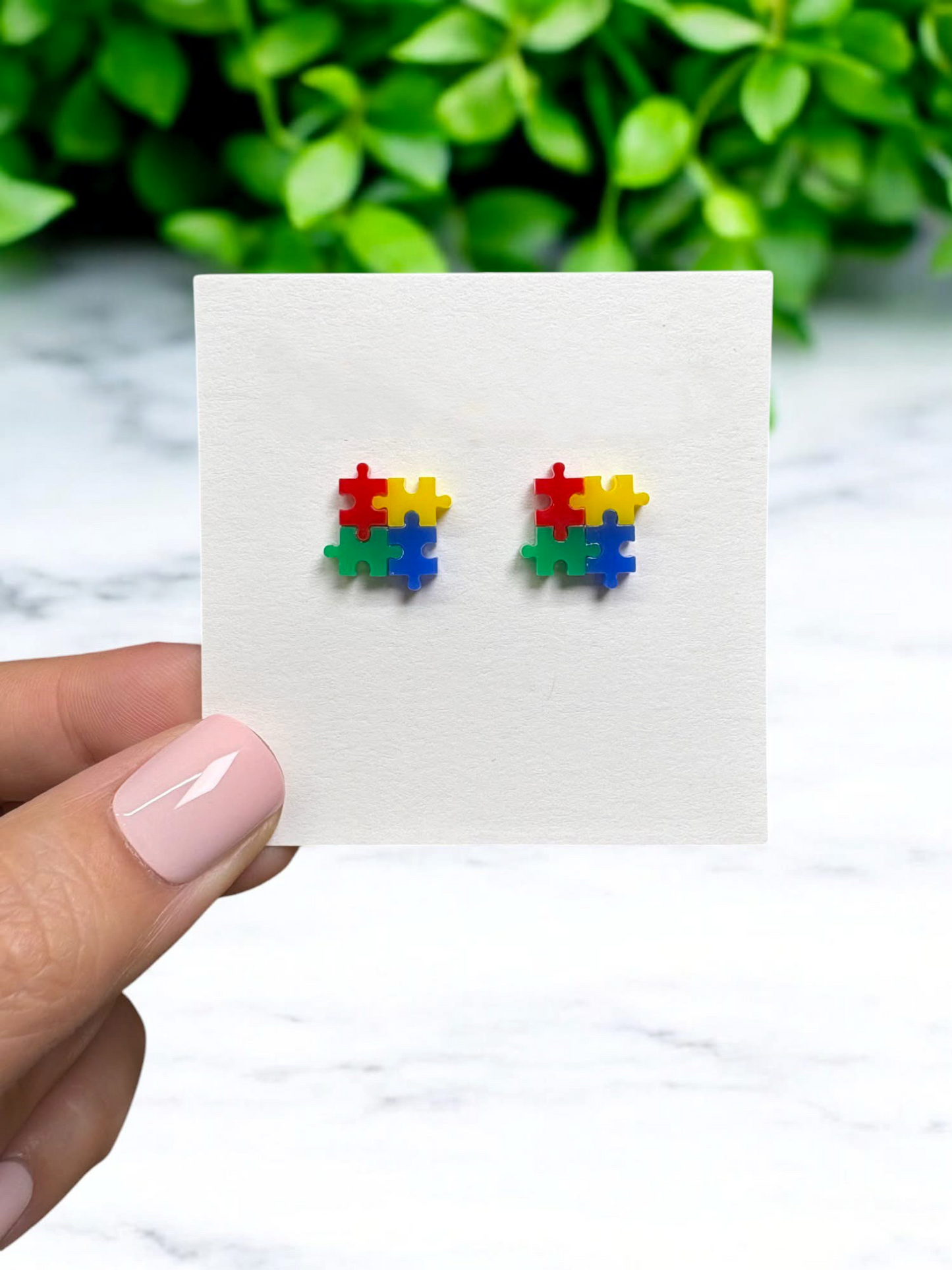 Autism Puzzle Piece Studs