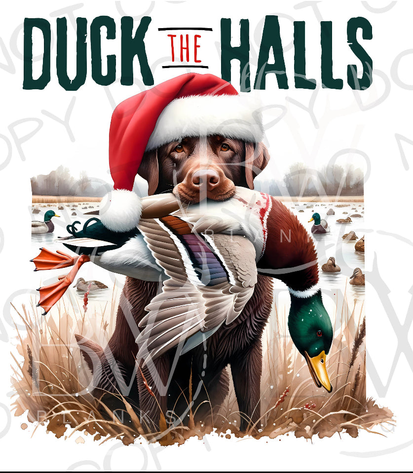 Youth Duck The Halls-Chocolate Lab (E)