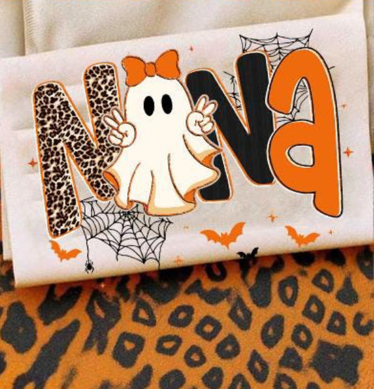 Nana Leopard Orange/Gold Font Spiderweb (E)