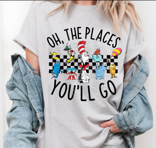 Oh The Places You Will Go Checkered