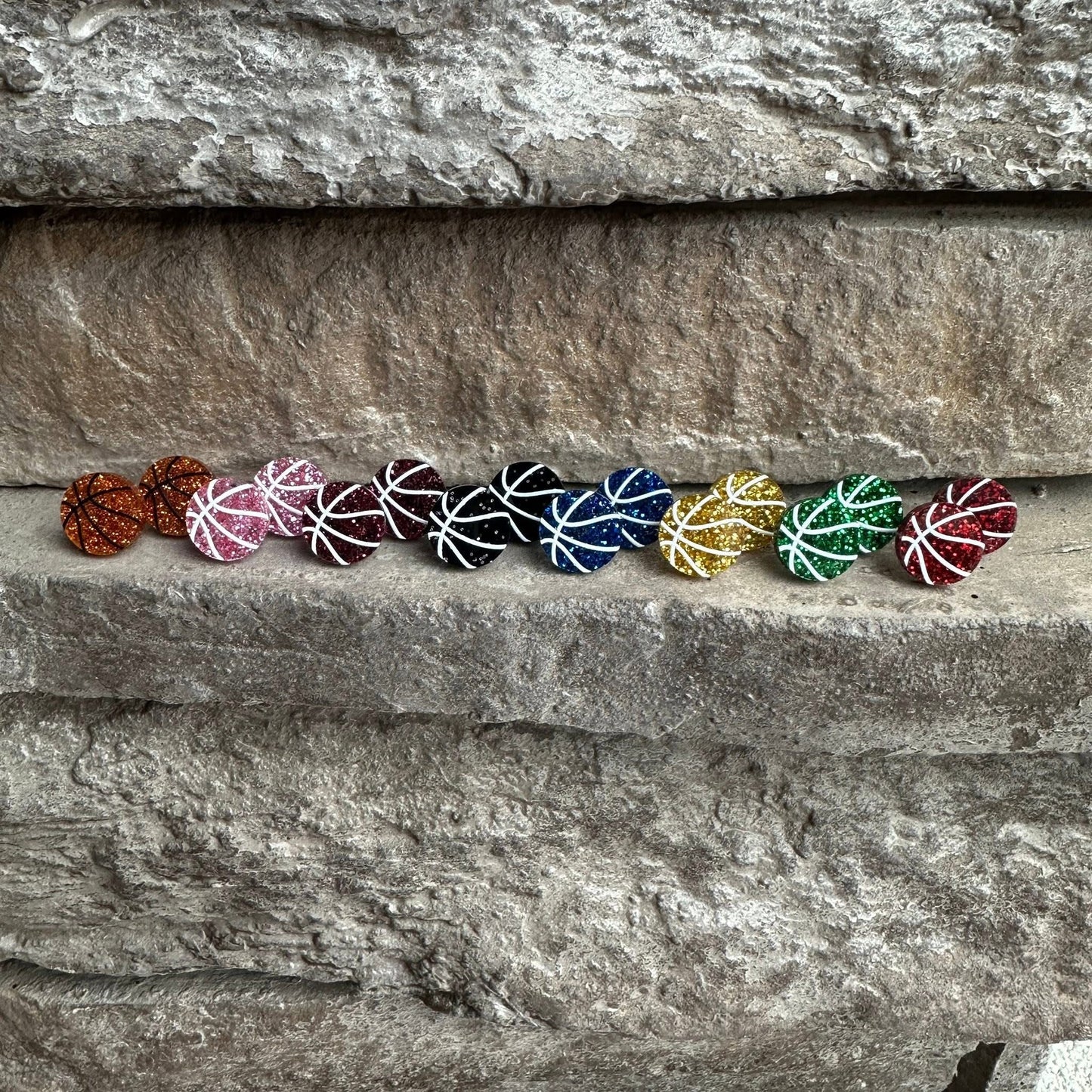 Glitter Basketball Studs