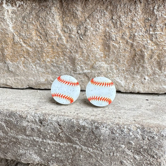 Glitter Baseball Studs