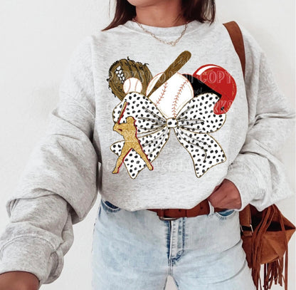 Dalmatian Bow Baseball Player
