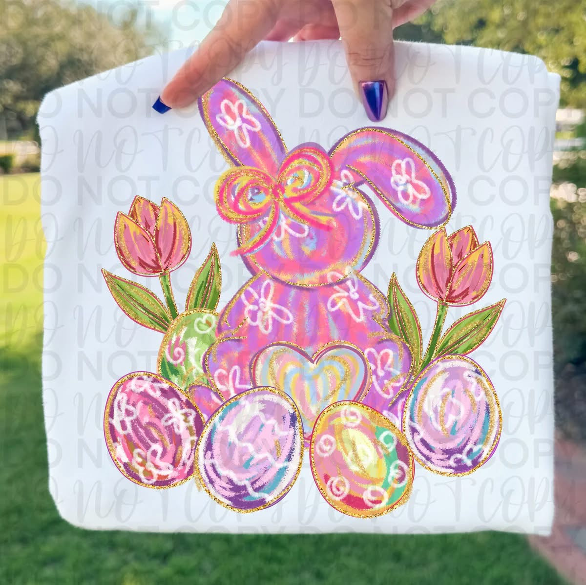 Bunny with Tulips