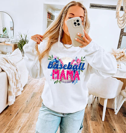 Floral Baseball Mama