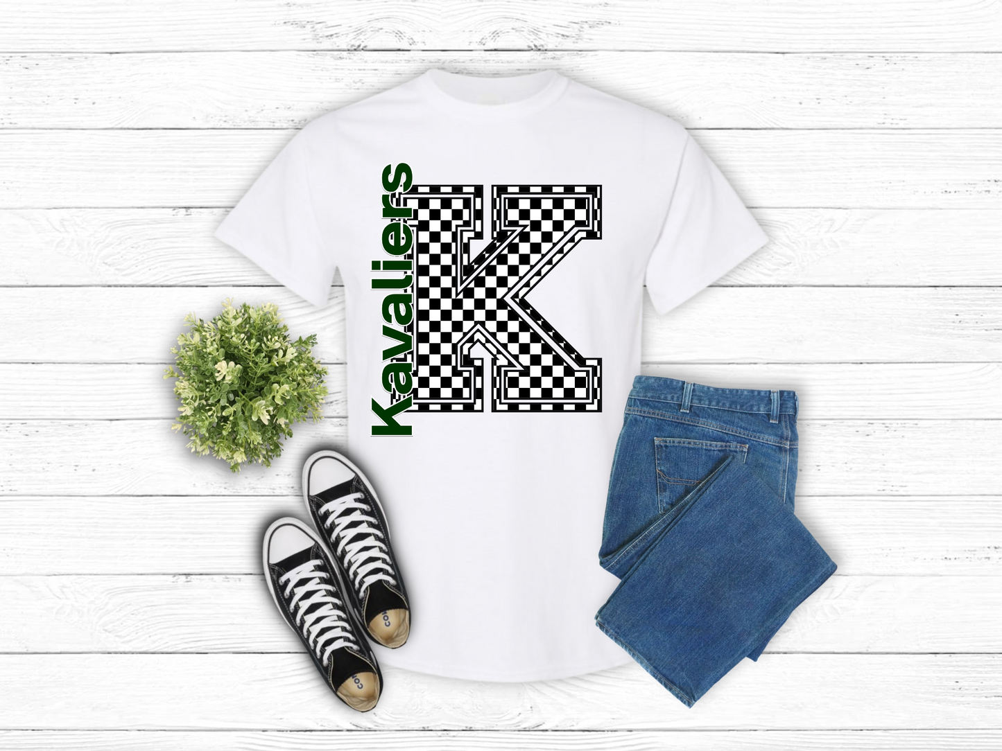Toddler Kavaliers Checkered Letter