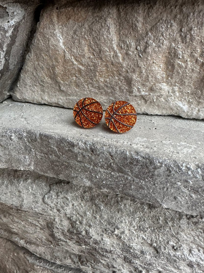 Glitter Basketball Studs