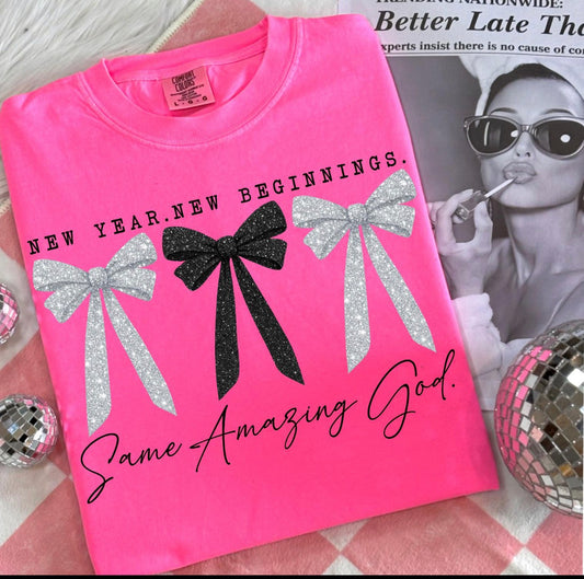 Faux Glitter New Year New Beginnings