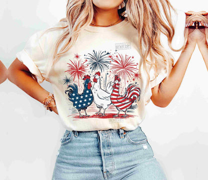 Red White Blue Rooster (E)