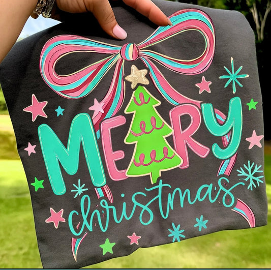 Merry Christmas Pink Bow
