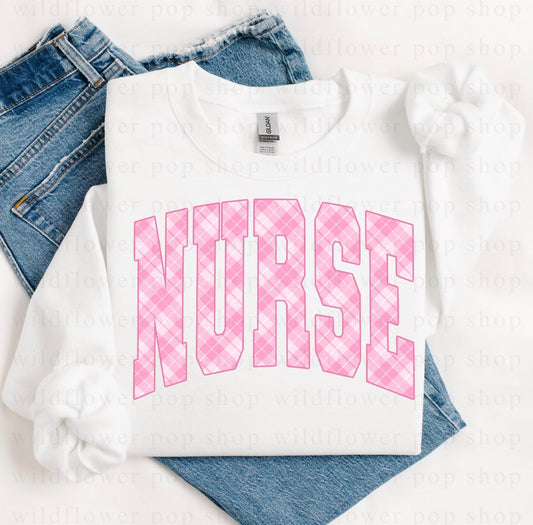 Nurse Pink Plaid