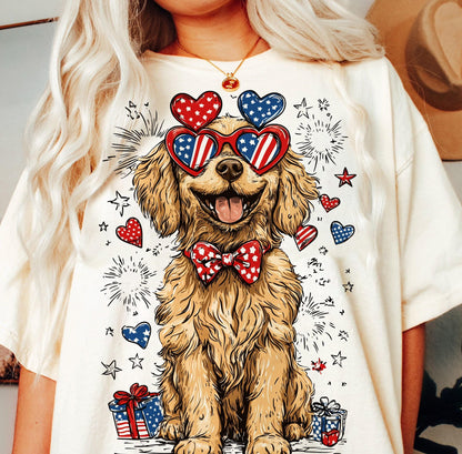 Patriotic Golden Retriever (E)